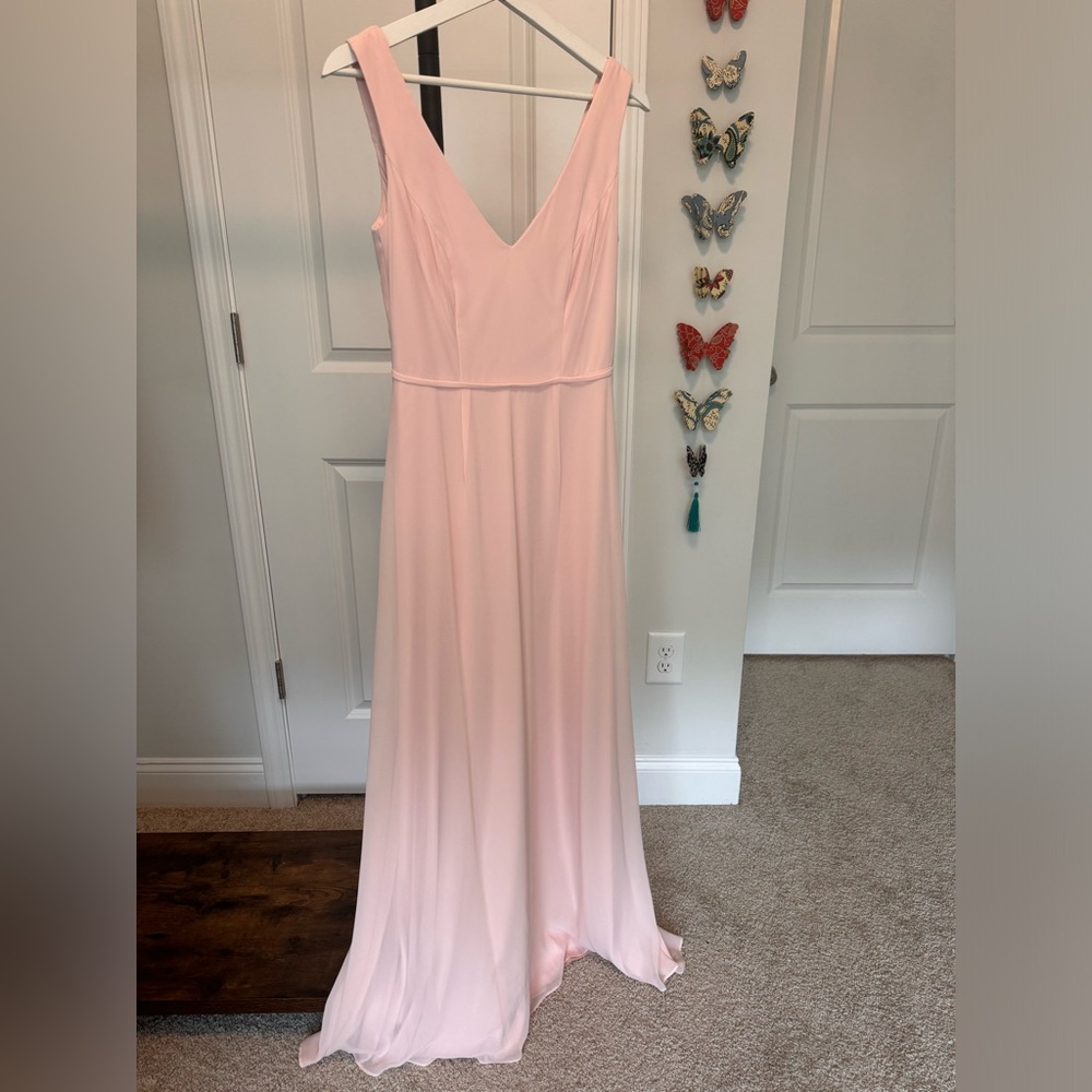 v-neck chiffon tank bridesmaid dress David's Bridal 🌸
